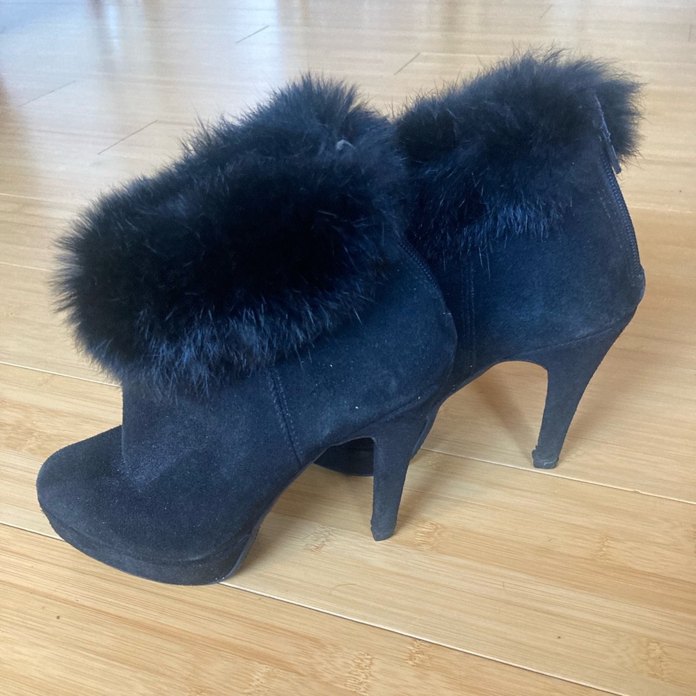 Giulio Santoro Leather suede high heel boots with platform
